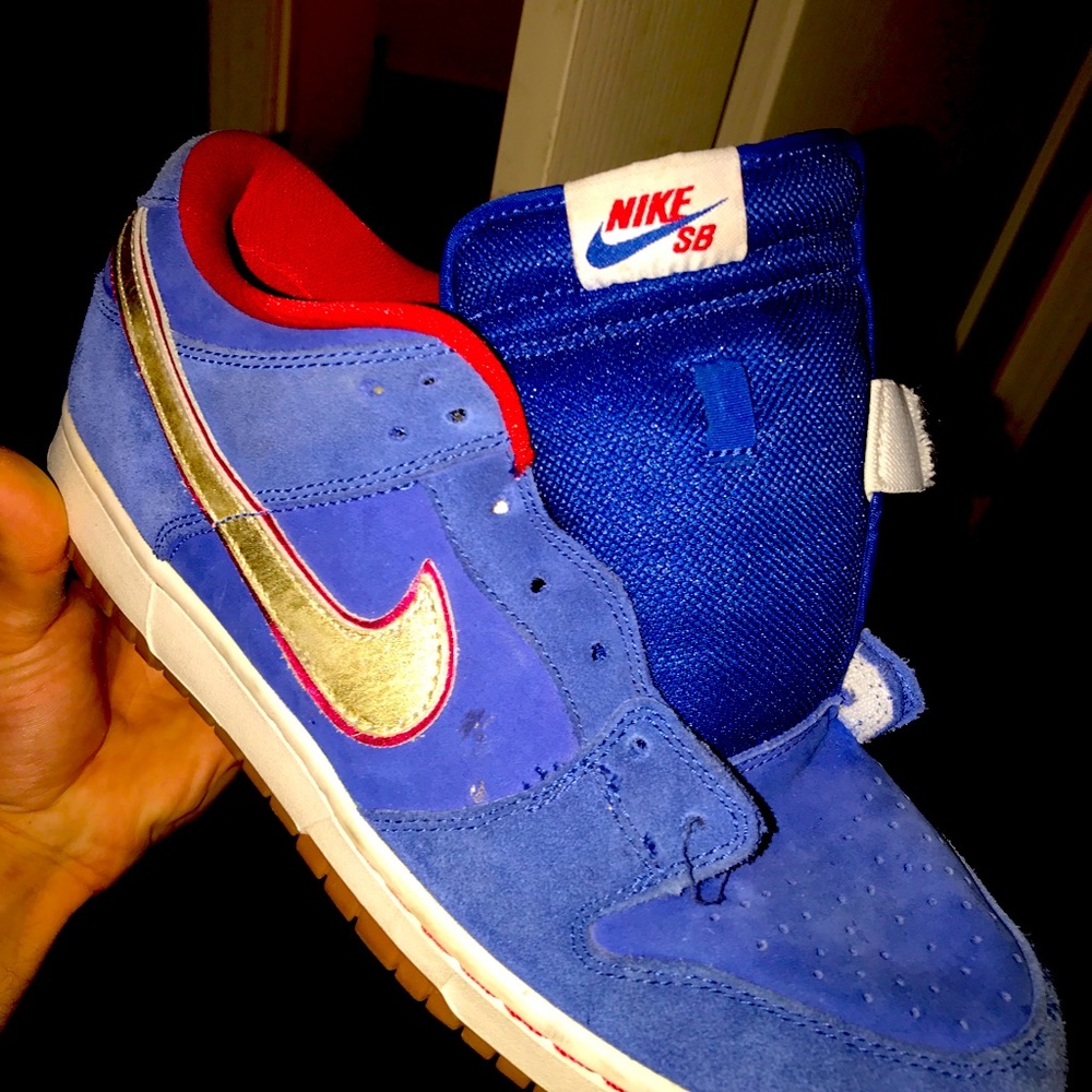 Nike sb limited kostons blue gold size 10